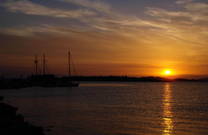 Segelboote, Sonnenuntergang