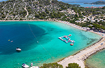 Türkisblaues Meer, Strand Podvrske