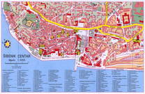 Stadtplan von Sibenik