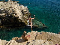 Klippenspringen, Kroatien