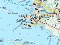 Touristische Karte von Cavtat und der Umgebung Konavle