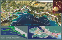 Mlini - Zupa Dubrovacka Übersichtskarte