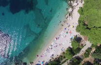 Mlini, Luftaufnahme Strand veliki Strijezice