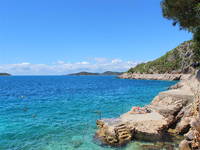 Trsteno - Felsstrand Bucht