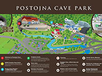 Übersichtskarte, Postojna Höhle