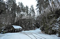 Eingangsbereich Krizna, Winter