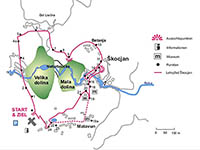 Lehrpfad Skocjan, Karte