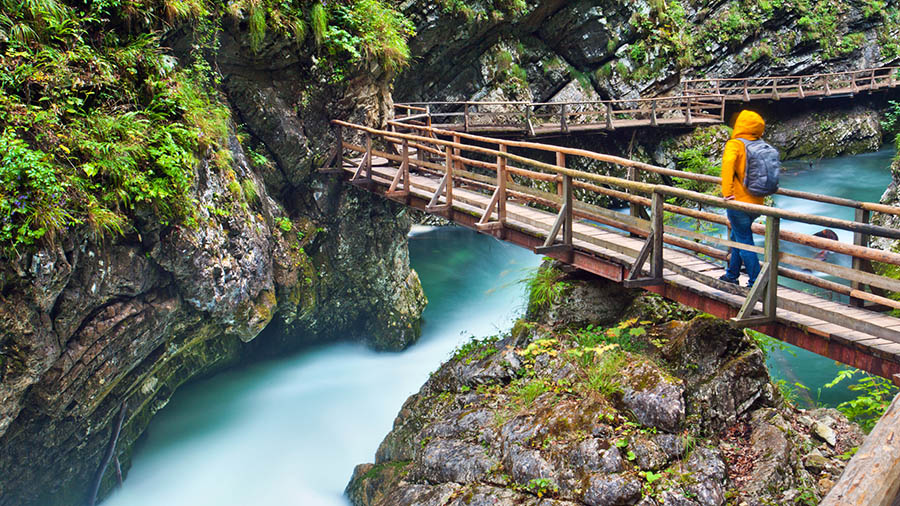 Vintgar Klamm bei Bled, Slowenien