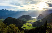Panoramablick oberes Bohinj Tal & See