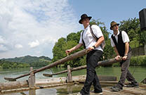 Floßfahrt, Fluss Drau