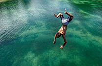 Jasna See - Sprung ins Wasser