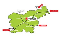 Karte der Lage, Arboretum