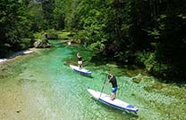 Glasklares Wasser, SUP