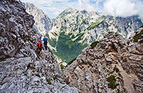 Bergwanderung, Tominsek Pfad