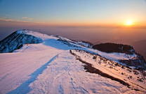 Sonnenuntergang Skigebiet Krvavec