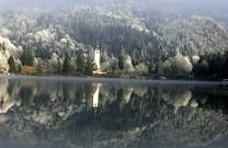 Bohinj, Ribcev Laz - Kirche & See