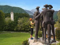 Bohinj - Statue 4 mutige Männer